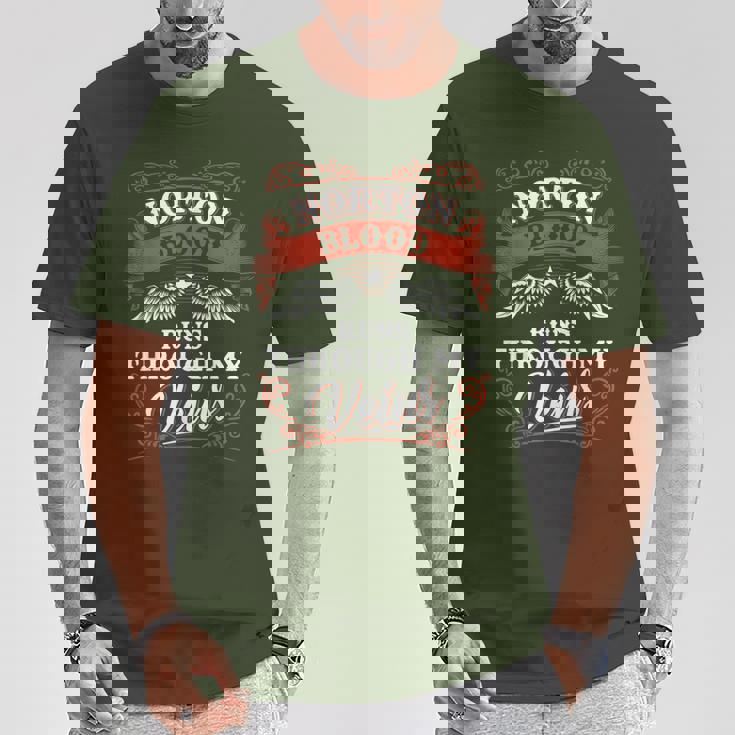 Norton Blood Run Through Myeins Family Christmas Tシャツ 面白い贈り物