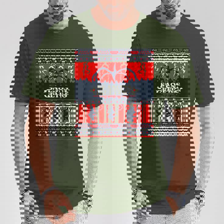 ストレンジャー・シングス Xmas Mind Flayer 逆さまファン記念品 Tシャツ 面白い贈り物