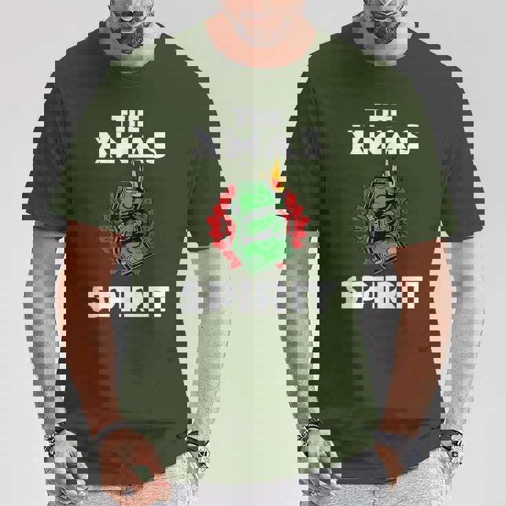 面白いクリスマス「The Xmaspirit」グラフィック Tシャツ 面白い贈り物