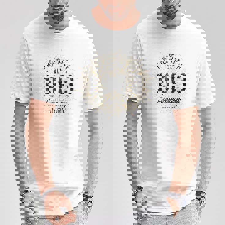 1993年から一緒にいるカップルの記念日のデザイン Tシャツ 面白い贈り物