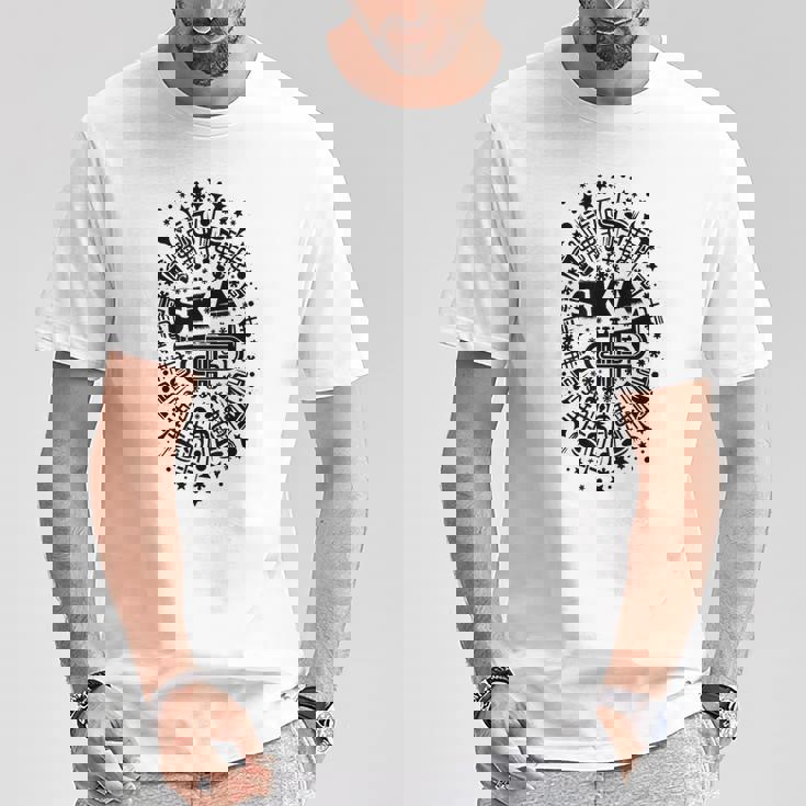 2トーン スカトランペット奏者 サムプリント Tシャツ 面白い贈り物