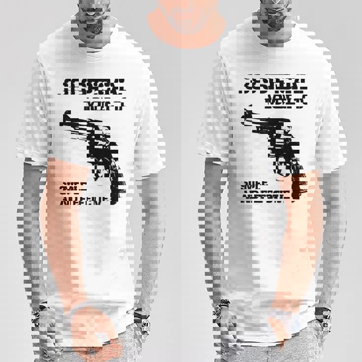 38 スペシャルモデル 10 リボルバー ファン Tシャツ 面白い贈り物