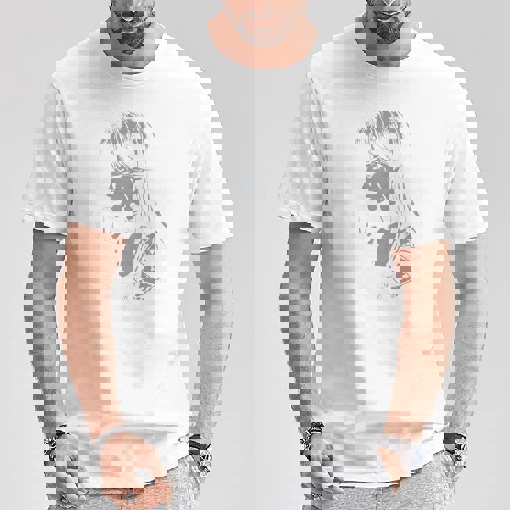 Anime Horror Girl Aestheticoft Grunge Waifu Japanese Otaku 長袖tシャツ Tシャツ 面白い贈り物