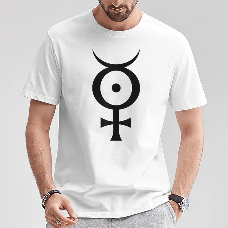 Antichristuperstaratanique Industriel Mercureymbole Noir T-Shirt Cadeaux drôles