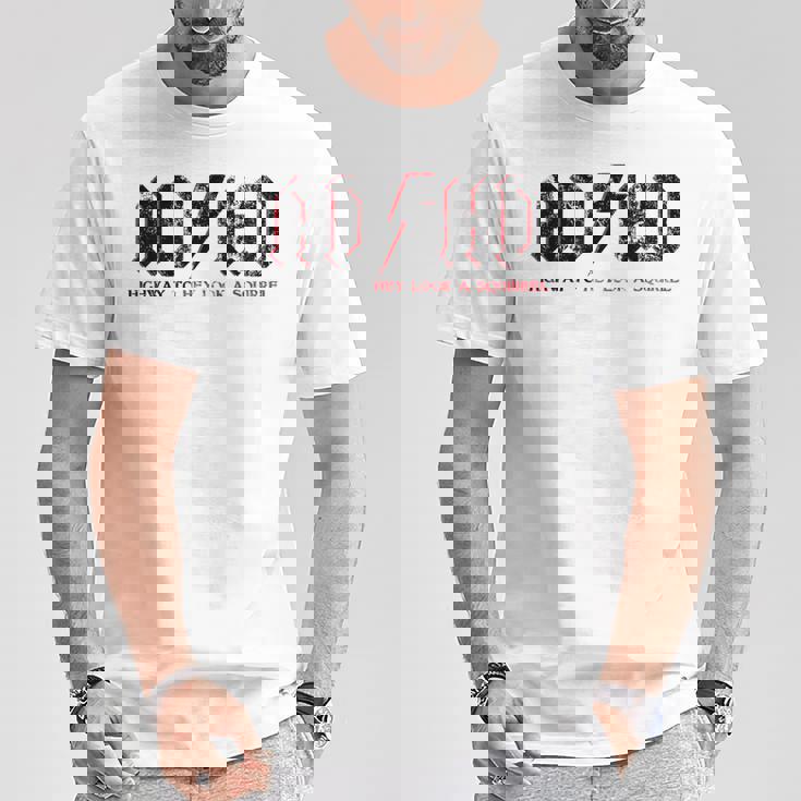 Ashdがadhdハイウェイをヘイルック・ア・リスに贈るおもしろいadhd Tシャツ 面白い贈り物