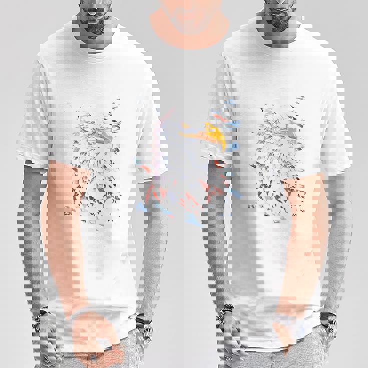 Atoka Tn 愛国的なイーグル アメリカ国旗 アンティーク調デザイン 長袖tシャツ Tシャツ 面白い贈り物