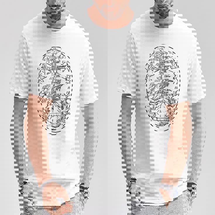 Azoth アゾット Rebis、バジル・バレンタイン、錬金術 Basilalentine Tシャツ 面白い贈り物