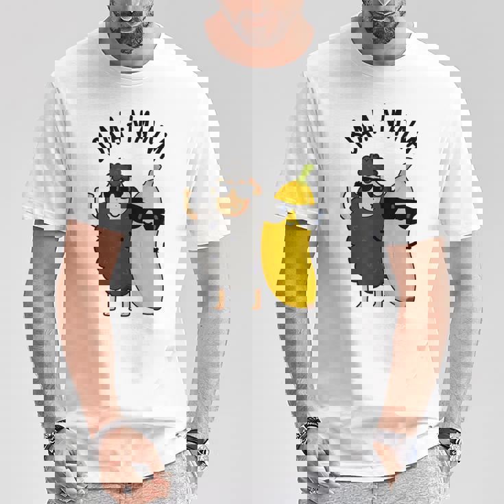 Baa-Nana おもしろバナナ羊しゃれ Tシャツ 面白い贈り物