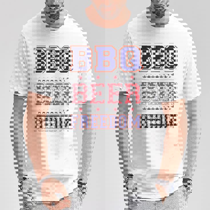 Bbq Beer Freedom Tシャツ 面白い贈り物