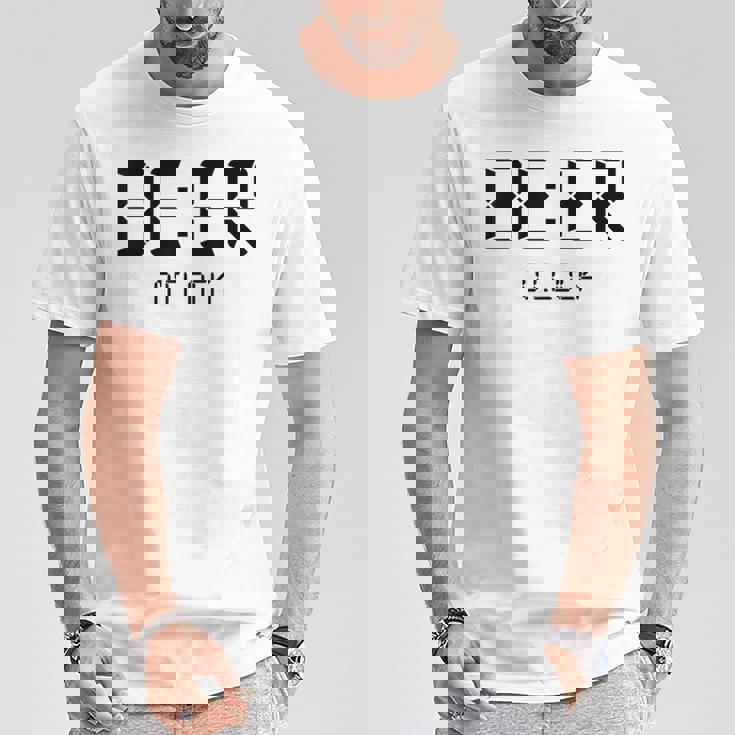 Beer O'clock ビールタイム 面白いギフト ビール愛好家 Tシャツ 面白い贈り物