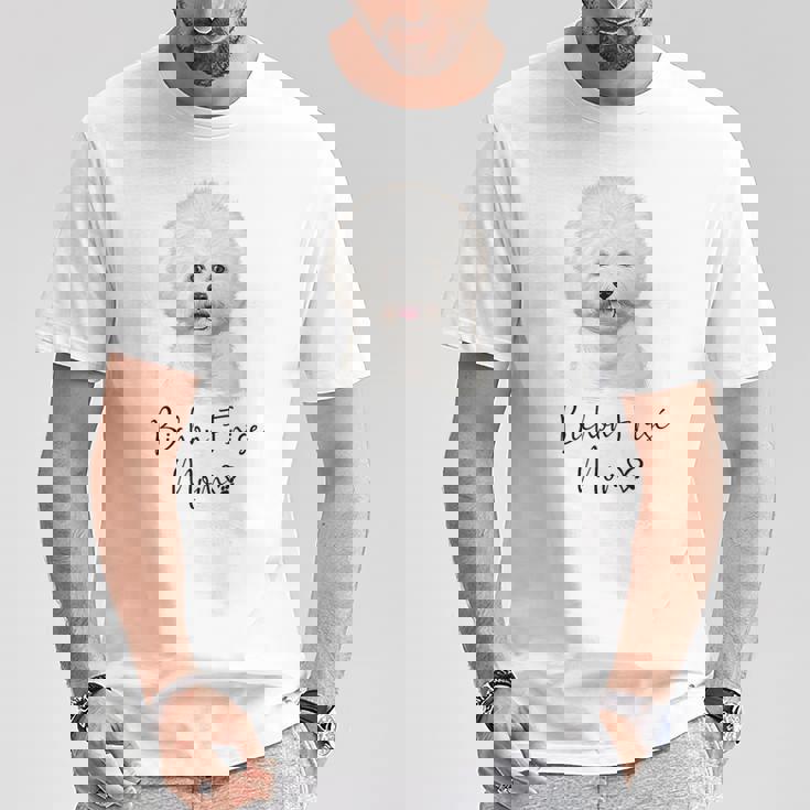 Bichon Frisé Dog Mom ビションフリーゼママかわいい子犬犬の所有者ビションフリーゼ犬 Tシャツ 面白い贈り物