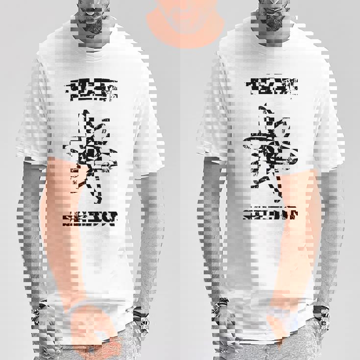 Big Bang Theory ロゴ チーム シェルドン アトム ライト Tシャツ 面白い贈り物