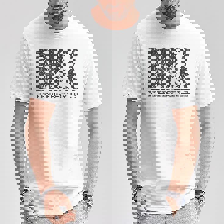 Bmxビンテージバイクファンの贈り物少年少女自転車bmx Tシャツ 面白い贈り物