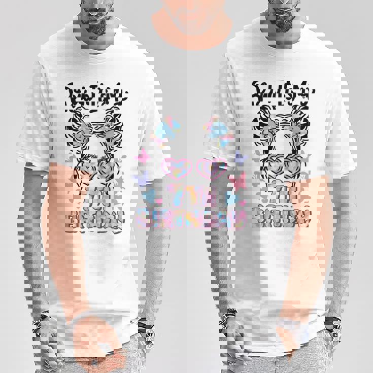 Bruh It's My 7Th Birthday レトロ キッズ 7歳 誕生日 女の子 長袖tシャツ Tシャツ 面白い贈り物