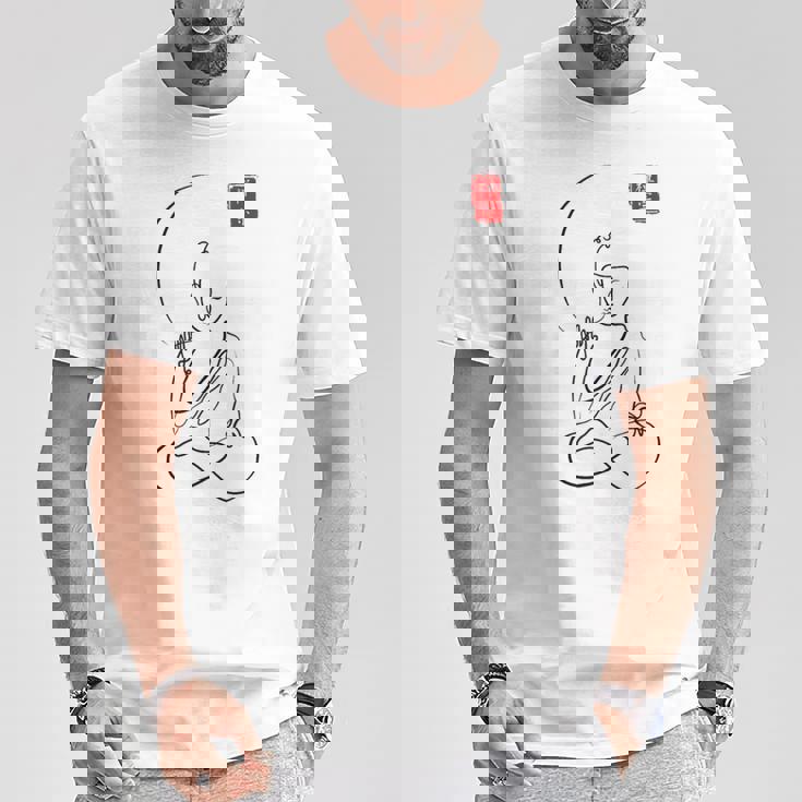 Budismo Zen Minimalista Calma Espiritual Buda En Meditación In Mangas Camiseta unisex Regalos divertidos