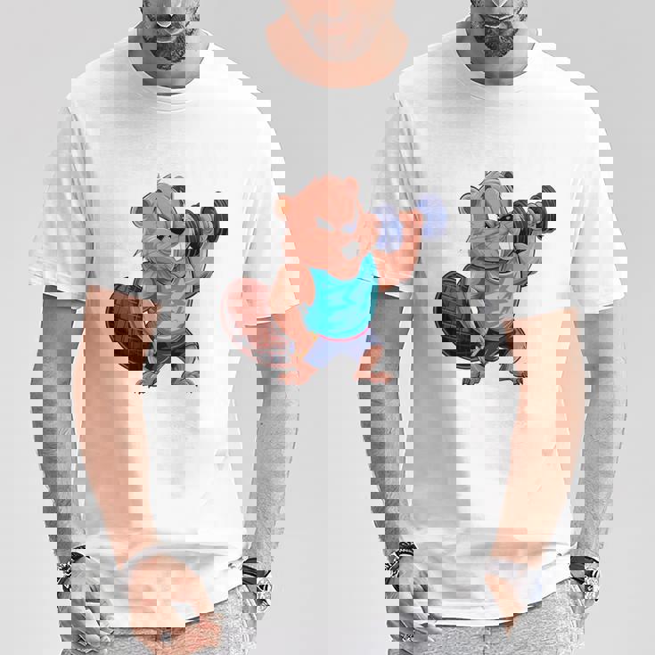 Bóbr Kurwa Gym Fitness Meme ボディービルダー&パンパー 長袖tシャツ Tシャツ 面白い贈り物