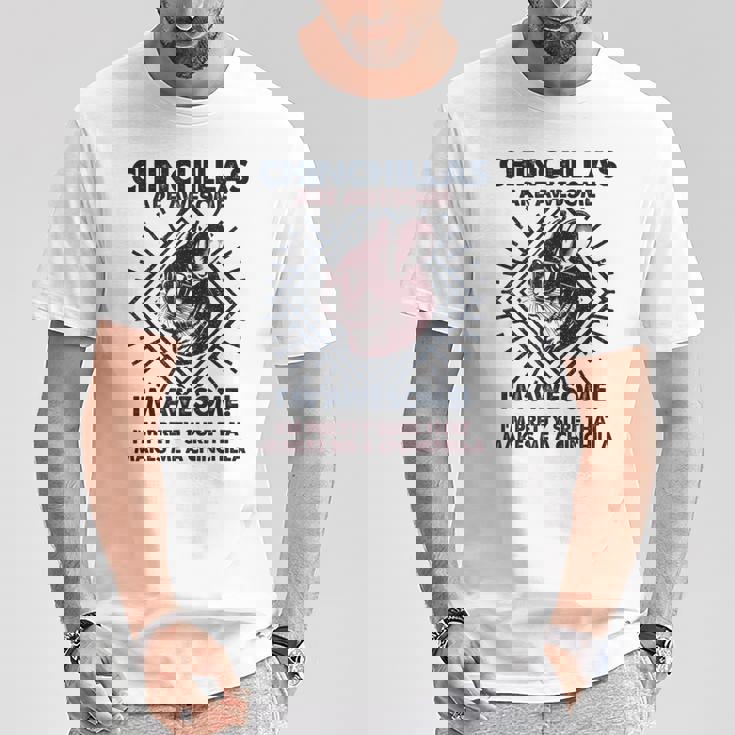 Chinchillas Are Awesome 面白いチンチラママパパ Tシャツ 面白い贈り物