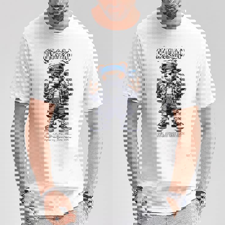 CHOLO Chu Only Live Once ヒップホップ テディベア チカーノ アート Tシャツ 面白い贈り物