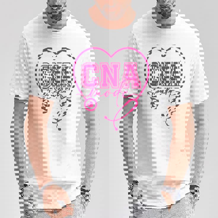 Cna認定看護助手患者ヘルスケア ピンク Tシャツ 面白い贈り物