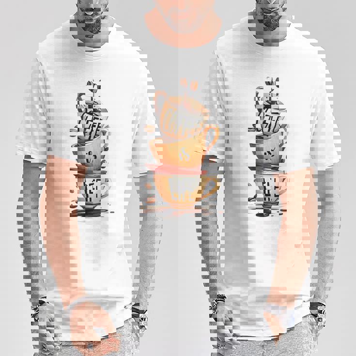 Coffee Is Life 愉快なコーヒー好きのギフト Tシャツ 面白い贈り物