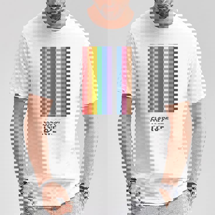 Colors Of Love Lgbt Flag Pride Month トランスジェンダー レインボーtシャツ Tシャツ 面白い贈り物