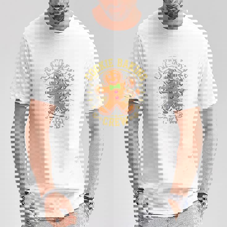 Cookie Baking Crew ジンジャーブレッドマン おもしろクリスマスベーキング 長袖tシャツ Tシャツ 面白い贈り物