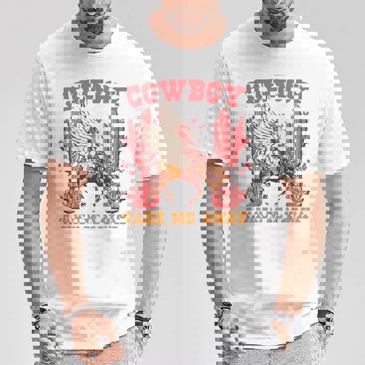 Cowboy Take Me Away ウエスタンバレンタインデー 長袖tシャツ Tシャツ 面白い贈り物