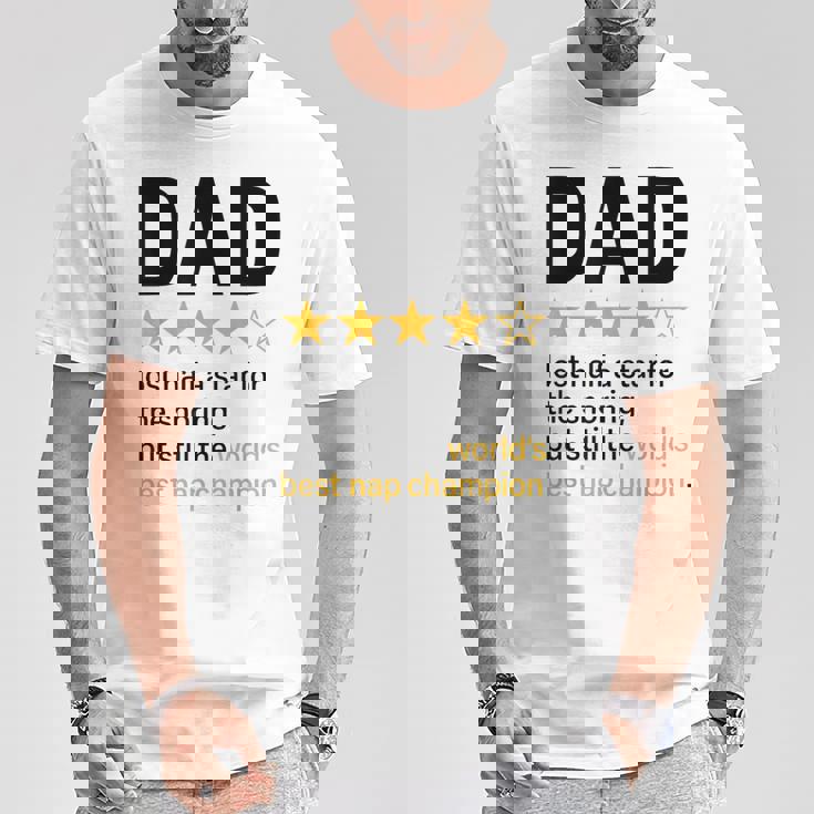Dadtar Rating いびきジョーク 世界最高のお昼寝チャンピオン Tシャツ 面白い贈り物