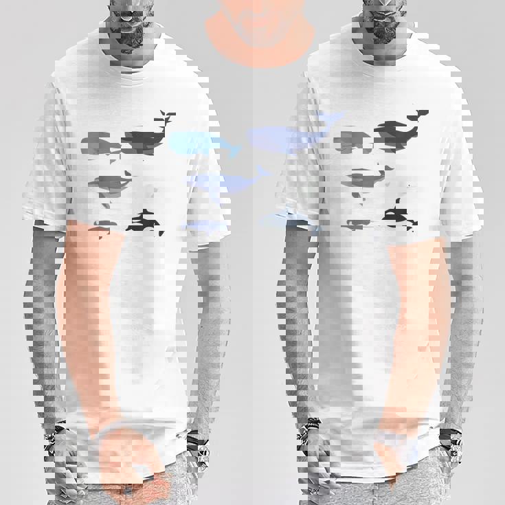De Ballena Para Los Amantes De Las Ballenas Azul Beluga Orca Y Más Camiseta unisex Regalos divertidos