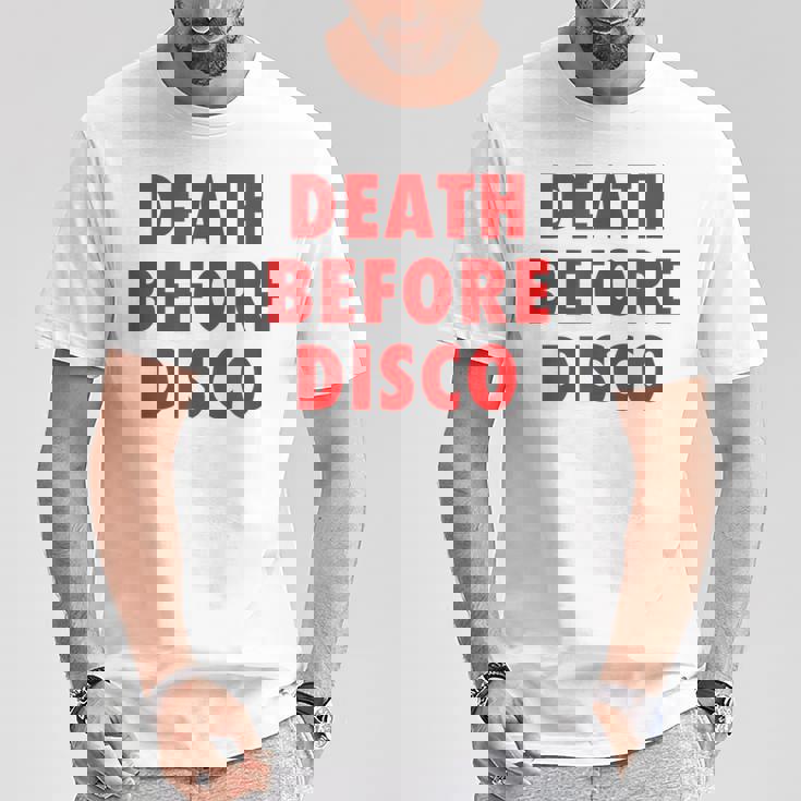 Death Before Disco Inspired メンズ レディース 80年代レトロ Tシャツ 面白い贈り物