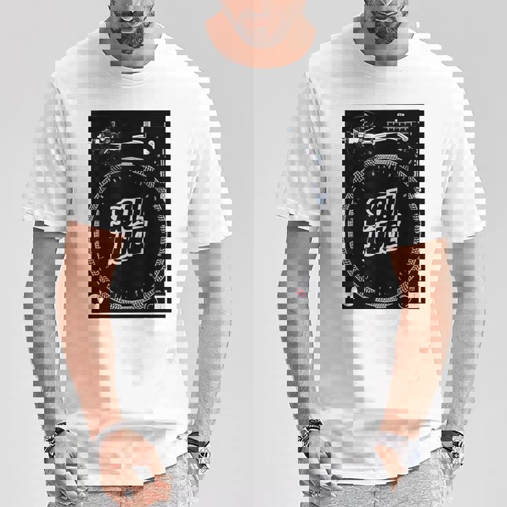 Dj ターンテーブル バトルレコードプレーヤー ディスク ジョッキー ミュージックディスコ Tシャツ 面白い贈り物