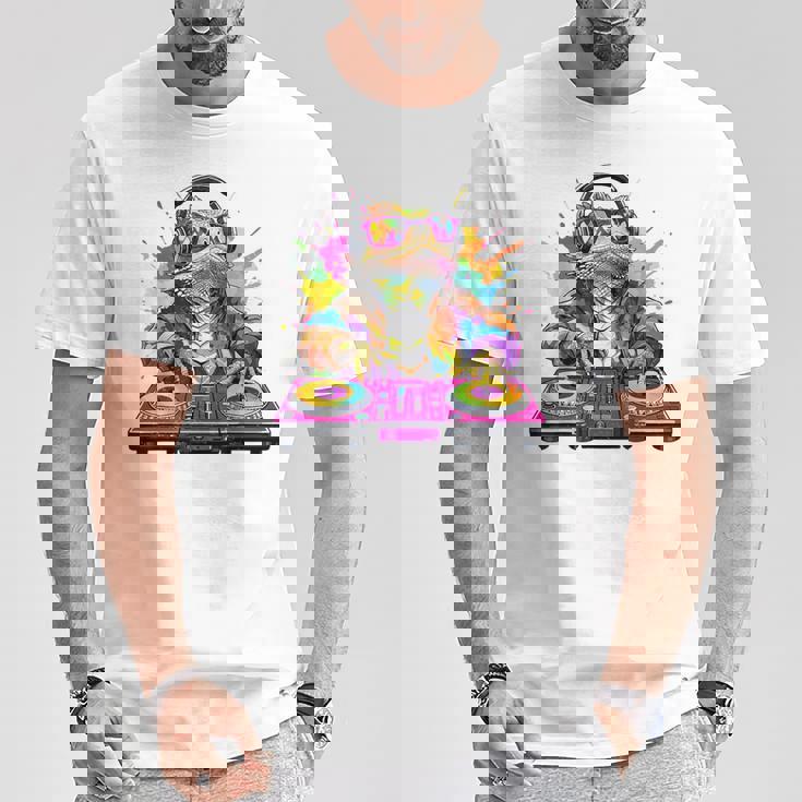 Dj フトアゴヒゲトカゲ 音楽愛好家のキッズ ディージェイ Tシャツ 面白い贈り物