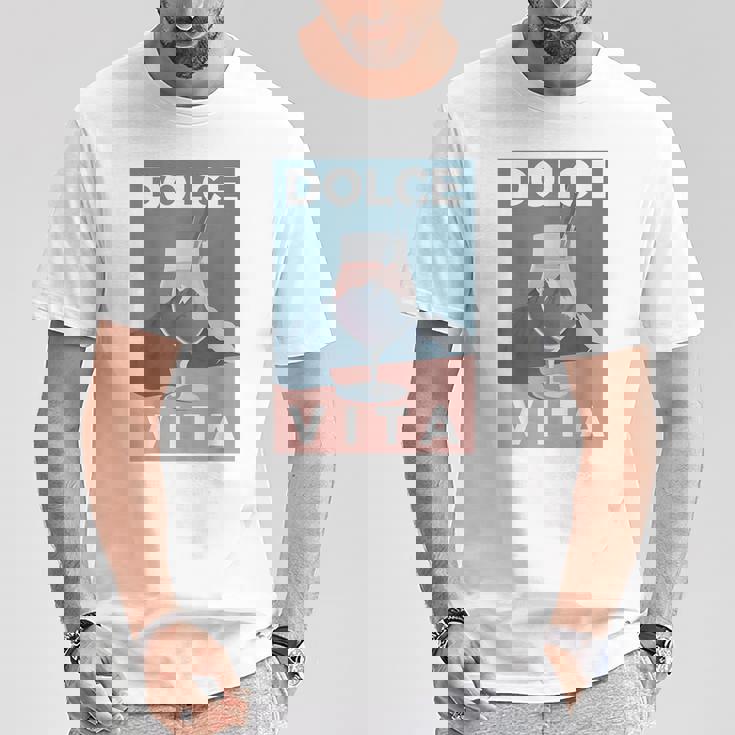 Dolceita Aesthetic Painting Italia Mountains Hikingpritz Tシャツ 面白い贈り物