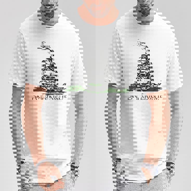 Don't' Tread On Me シャツ メンズ ガズデンフラッグ ブラック スネーク Tシャツ 面白い贈り物