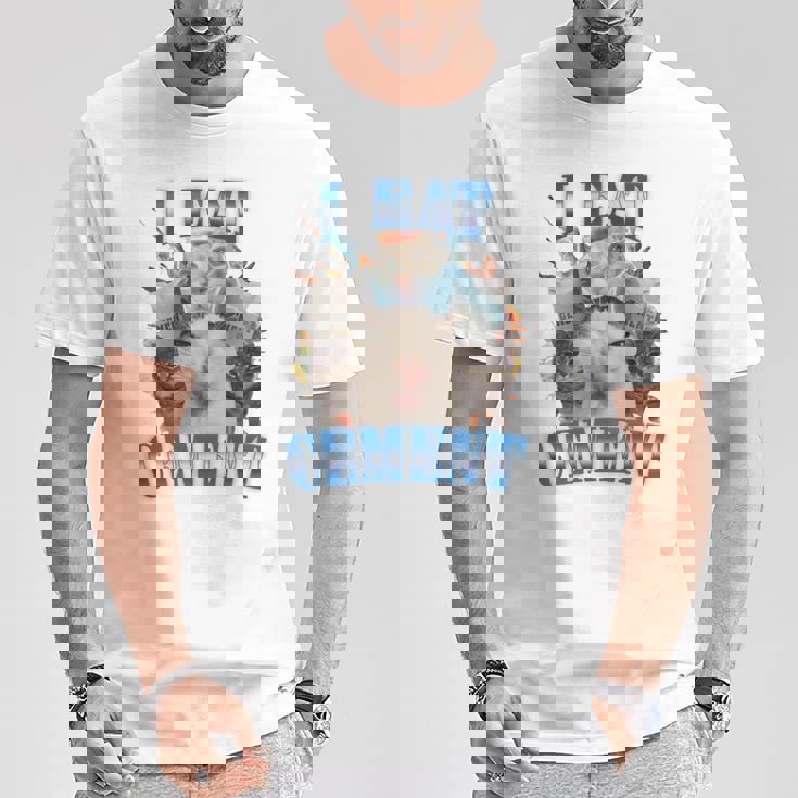 I Eat セメント 呪われた猫 面白い 奇妙な特定 ダンク ミーム 長袖tシャツ Tシャツ 面白い贈り物