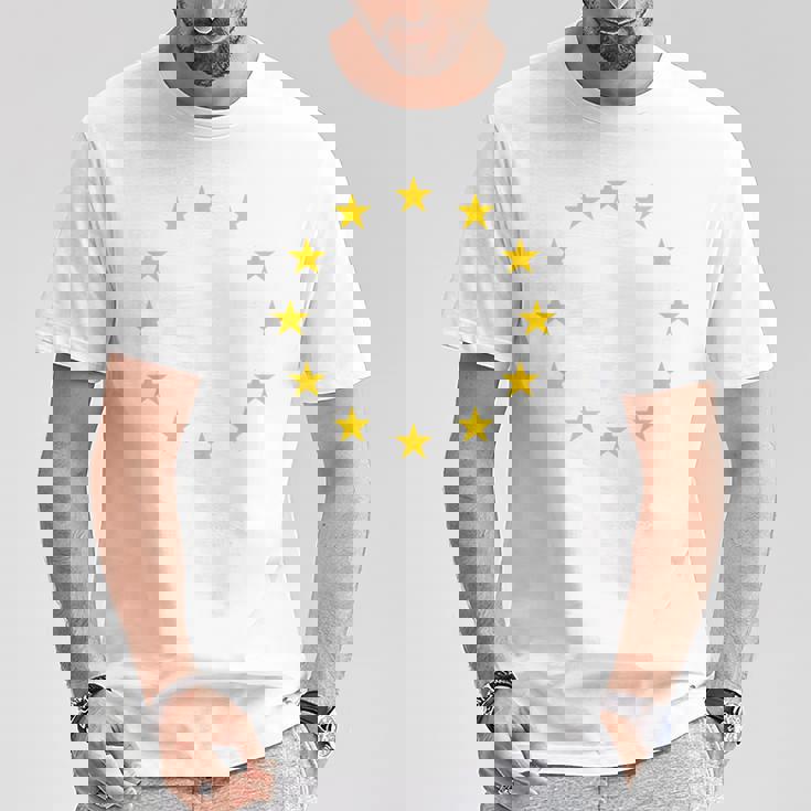 Eu旗欧州連合旗ヨーロッパ Tシャツ 面白い贈り物