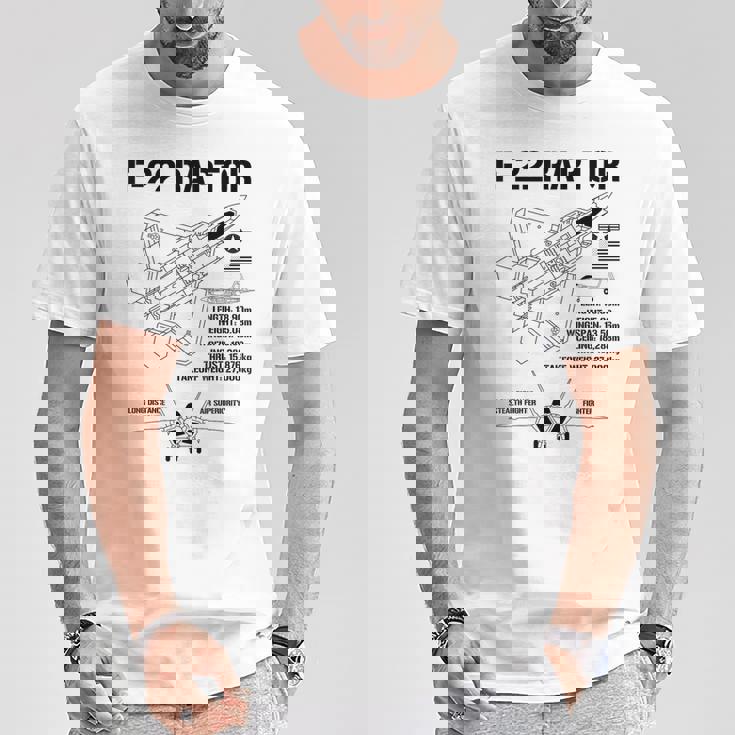 F22 ラプター戦闘機 ジェット仕様 軍用飛行機 F22 ラプター Tシャツ 面白い贈り物