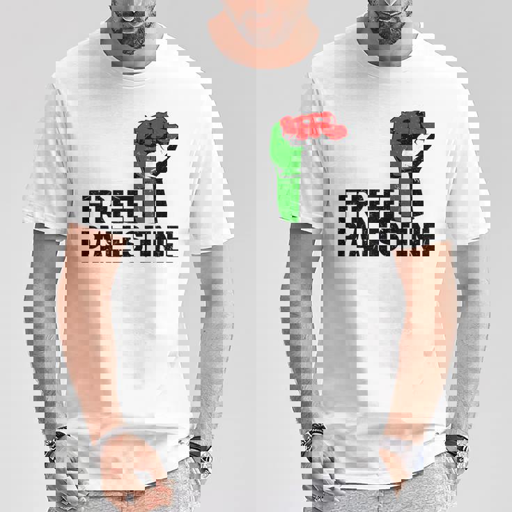 Free Palestine パレスチナの旗無料パレスチナ Tシャツ 面白い贈り物