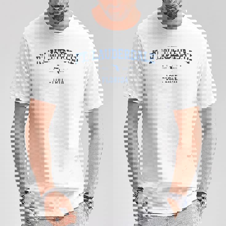 Ft Lauderdale スポーツアパレル フィットネス レトロ Tシャツ 面白い贈り物