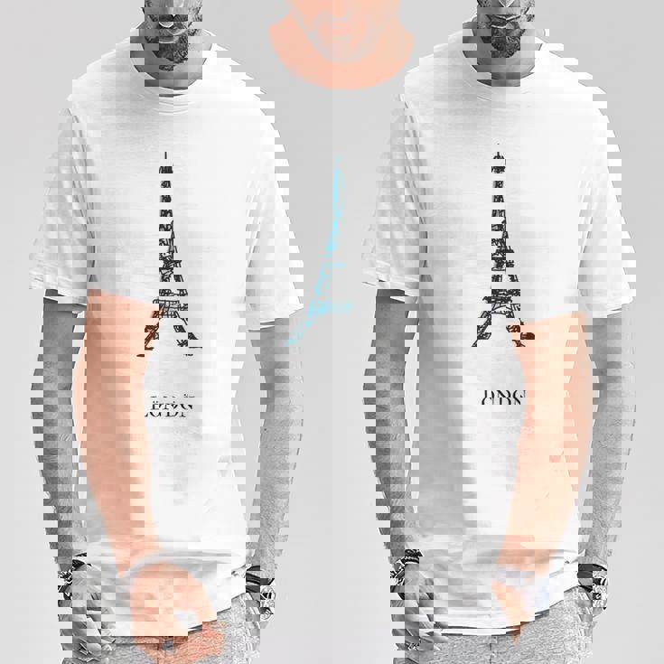 Europe ロンドン ブリテン エッフェル塔 パリ フランス Tシャツ 面白い贈り物