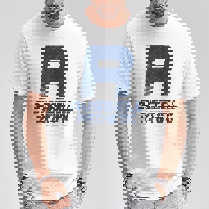 Russell Pathetic Unathletic プットダウン&インシュルト Tシャツ 面白い贈り物
