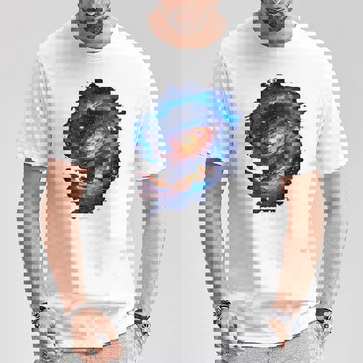 Galaxy Backprint Tシャツ 面白い贈り物