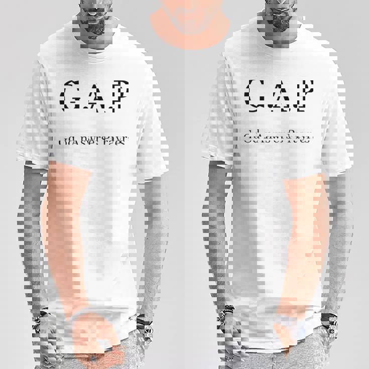 GAP 神は祈りに答えてくださる 長袖tシャツ Tシャツ 面白い贈り物