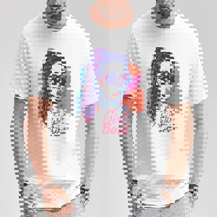 Girl Boss ポップアート セルフエンパワーメント レトロ 1950年代 Tシャツ 面白い贈り物