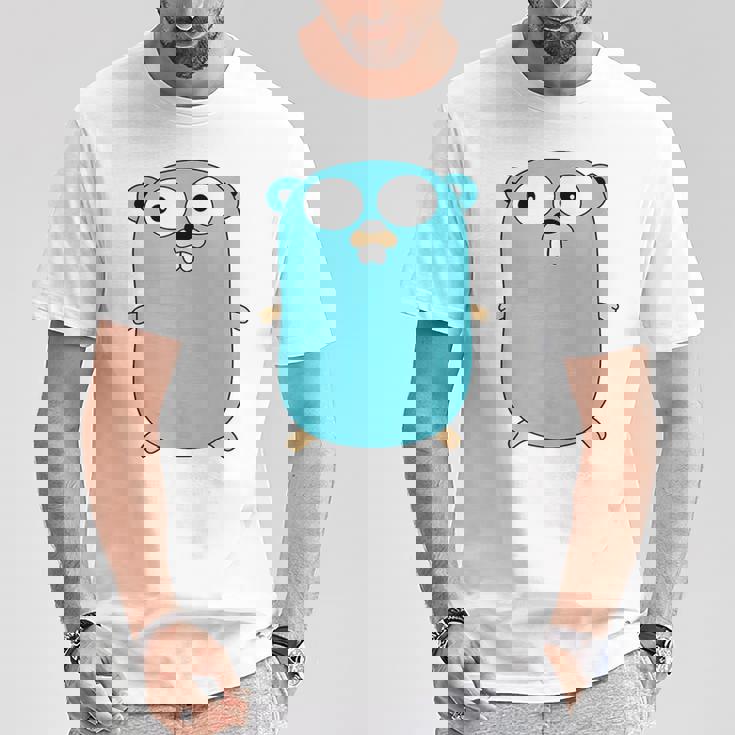 Go Golang プログラミング言語ロゴ マスコットゴファー Tシャツ 面白い贈り物