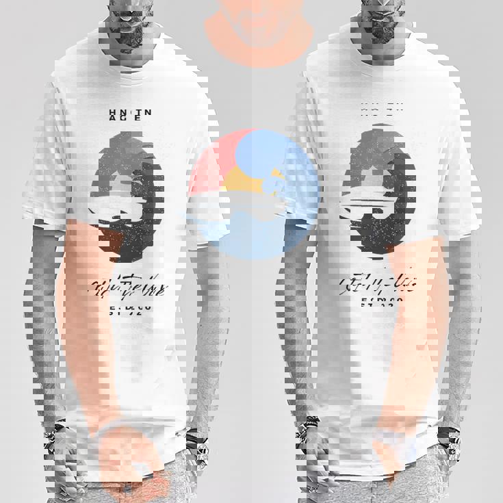 Hang 10 Catch The Waves サーフボード サーフ サーフィン Tシャツ 面白い贈り物