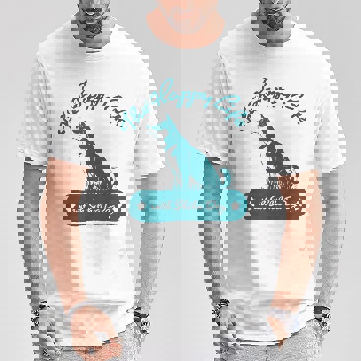 The Happy Life Withhiba Dog かわいい柴犬 黒柴 赤柴 Tシャツ 面白い贈り物