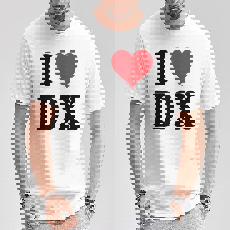 I Heart Dx Initials I Love DX First And Last Name D X Tシャツ 面白い贈り物