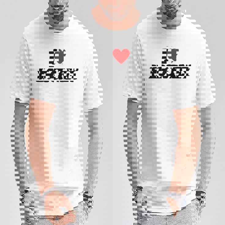 I Heart Hockey Tシャツ 面白い贈り物