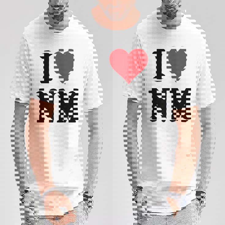 I Heart Nm Initials I Love NM First And Last Name N M Tシャツ 面白い贈り物